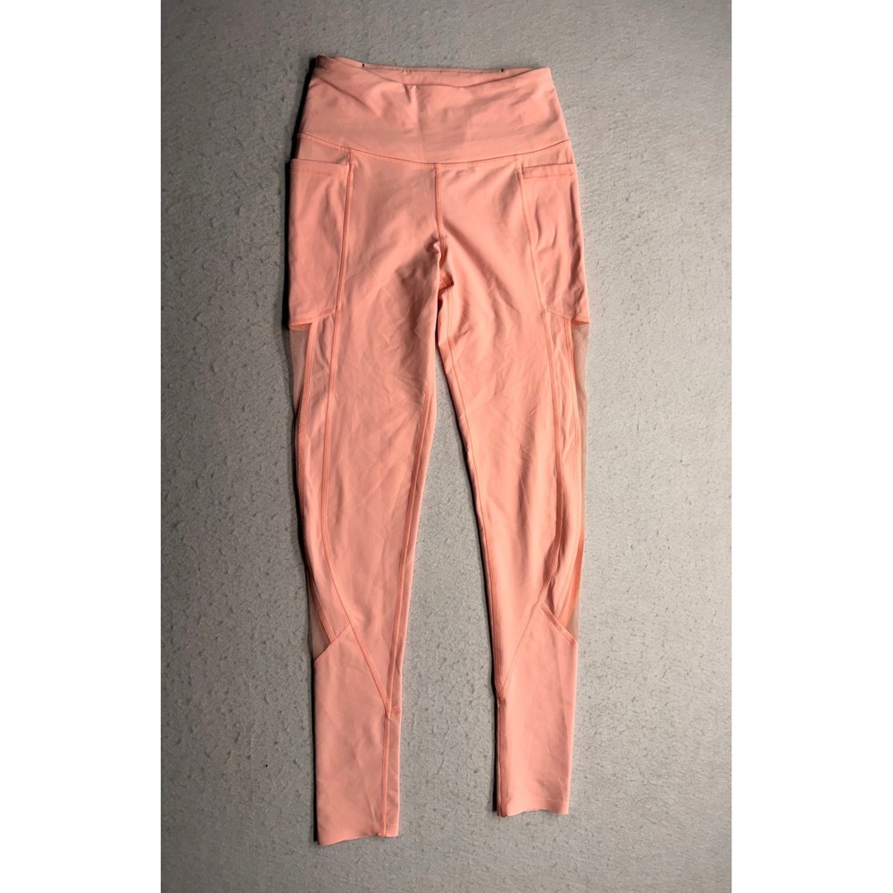 Victoria's Secret Sport Total Knockout Tight Leggings Peach Coral Mesh Size XS